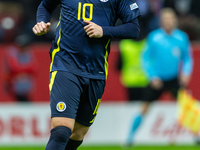 Lawrence Shankland during the  UEFA Nations League 2024 League A Group A1 match between Poland and Scotland, at the  PGE Narodowy in Warsaw,...