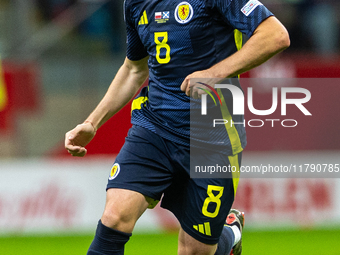 Billy Gilmour during the  UEFA Nations League 2024 League A Group A1 match between Poland and Scotland, at the  PGE Narodowy in Warsaw, Pola...