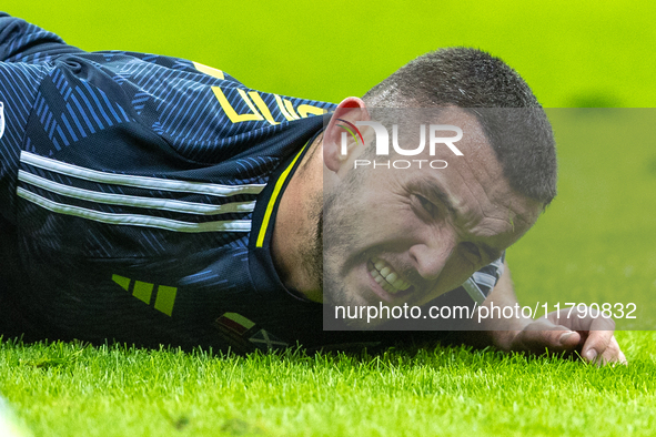 John McGinn during the  UEFA Nations League 2024 League A Group A1 match between Poland and Scotland, at the  PGE Narodowy in Warsaw, Poland...