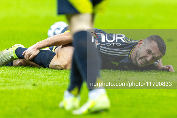 John McGinn during the  UEFA Nations League 2024 League A Group A1 match between Poland and Scotland, at the  PGE Narodowy in Warsaw, Poland...