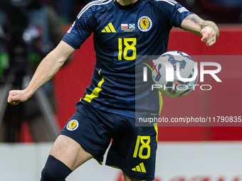 Ben Doak during the  UEFA Nations League 2024 League A Group A1 match between Poland and Scotland, at the  PGE Narodowy in Warsaw, Poland, o...