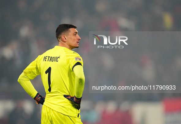 Dorde Petrovic of Serbia  looks on during the Nations League Round 6 match between Serbia qnd Denmark at Dubocica Stadium, Leskovac, Serbia...