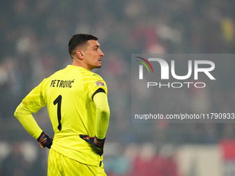 Dorde Petrovic of Serbia  looks on during the Nations League Round 6 match between Serbia qnd Denmark at Dubocica Stadium, Leskovac, Serbia...