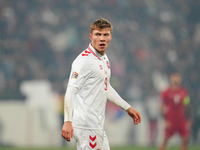 Rasmus Hoejlund of Denmark  looks on during the Nations League Round 6 match between Serbia qnd Denmark at Dubocica Stadium, Leskovac, Serbi...