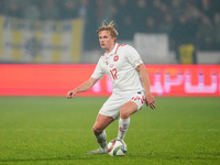 Victor Kristiansen of Denmark  controls the ball during the Nations League Round 6 match between Serbia qnd Denmark at Dubocica Stadium, Les...