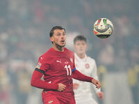 Lazar Samardzic of Serbia  looks on during the Nations League Round 6 match between Serbia qnd Denmark at Dubocica Stadium, Leskovac, Serbia...