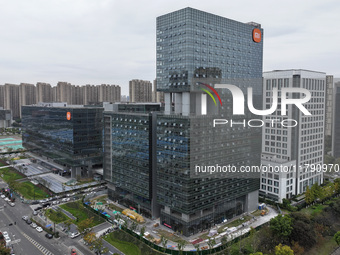 The East China headquarters building of Xiaomi Group is seen in Nanjing, China, on November 19, 2024. Xiaomi Group announces that its revenu...