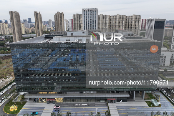 The East China headquarters building of Xiaomi Group is seen in Nanjing, China, on November 19, 2024. Xiaomi Group announces that its revenu...