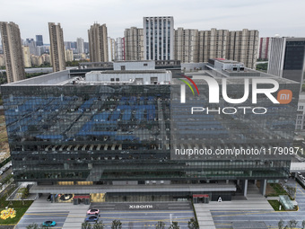 The East China headquarters building of Xiaomi Group is seen in Nanjing, China, on November 19, 2024. Xiaomi Group announces that its revenu...