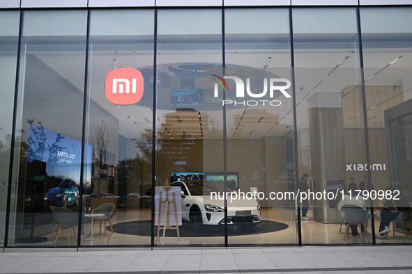 The East China headquarters building of Xiaomi Group is seen in Nanjing, China, on November 19, 2024. Xiaomi Group announces that its revenu...