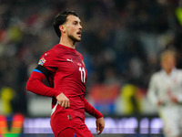 Lazar Samardzic of Serbia  looks on during the Nations League Round 6 match between Serbia qnd Denmark at Dubocica Stadium, Leskovac, Serbia...