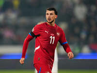 Lazar Samardzic of Serbia  looks on during the Nations League Round 6 match between Serbia qnd Denmark at Dubocica Stadium, Leskovac, Serbia...