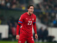 Dusan Vlahovic of Serbia  looks on during the Nations League Round 6 match between Serbia qnd Denmark at Dubocica Stadium, Leskovac, Serbia...