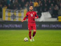 Nemanja Gudelj of Serbia  controls the ball during the Nations League Round 6 match between Serbia qnd Denmark at Dubocica Stadium, Leskovac...