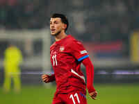 Lazar Samardzic of Serbia  looks on during the Nations League Round 6 match between Serbia qnd Denmark at Dubocica Stadium, Leskovac, Serbia...