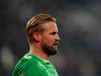 Kasper Schmeichel of Denmark  looks on during the Nations League Round 6 match between Serbia qnd Denmark at Dubocica Stadium, Leskovac, Ser...