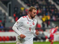 Victor Nelsson of Denmark  looks on during the Nations League Round 6 match between Serbia qnd Denmark at Dubocica Stadium, Leskovac, Serbia...