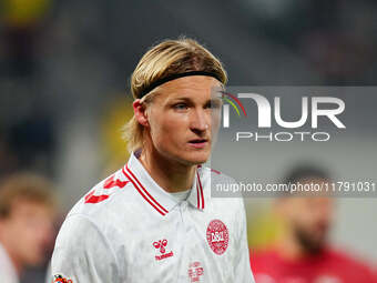 Kasper Dolberg of Denmark  looks on during the Nations League Round 6 match between Serbia qnd Denmark at Dubocica Stadium, Leskovac, Serbia...