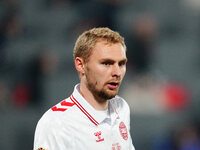 Victor Nelsson of Denmark  looks on during the Nations League Round 6 match between Serbia qnd Denmark at Dubocica Stadium, Leskovac, Serbia...