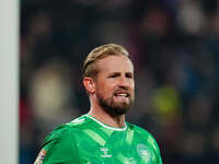 Kasper Schmeichel of Denmark  looks on during the Nations League Round 6 match between Serbia qnd Denmark at Dubocica Stadium, Leskovac, Ser...