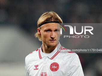 Kasper Dolberg of Denmark  looks on during the Nations League Round 6 match between Serbia qnd Denmark at Dubocica Stadium, Leskovac, Serbia...