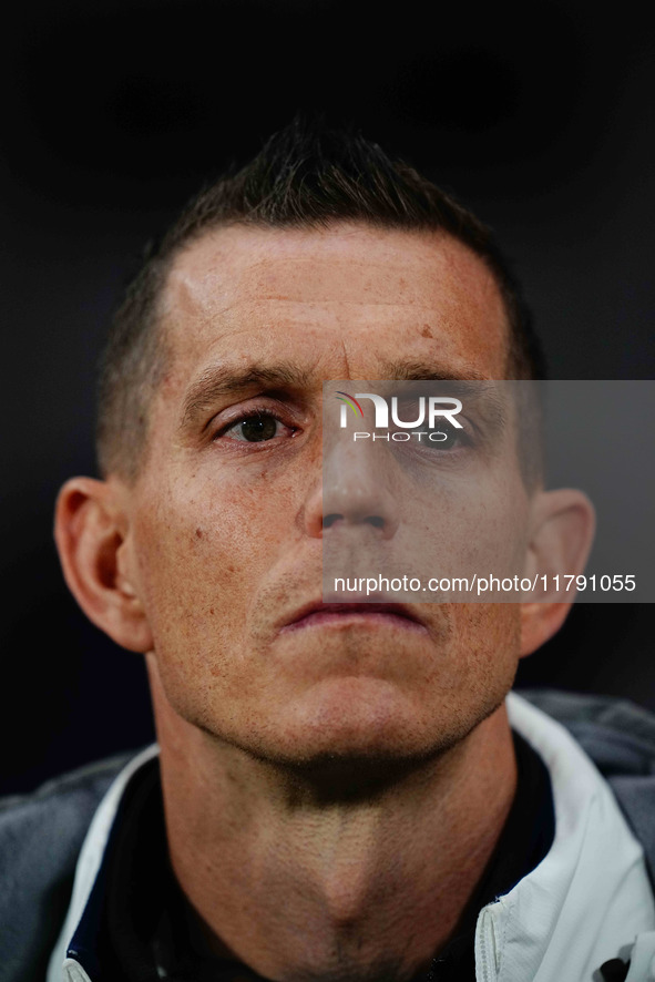 Daniel Agger of Denmark  looks on during the Nations League Round 6 match between Serbia qnd Denmark at Dubocica Stadium, Leskovac, Serbia o...