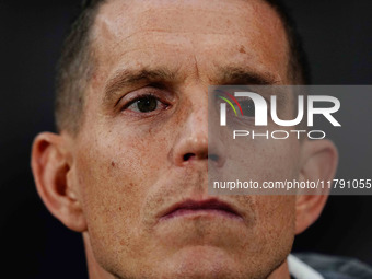 Daniel Agger of Denmark  looks on during the Nations League Round 6 match between Serbia qnd Denmark at Dubocica Stadium, Leskovac, Serbia o...