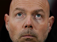 Brian Riemer of Denmark  looks on during the Nations League Round 6 match between Serbia qnd Denmark at Dubocica Stadium, Leskovac, Serbia o...