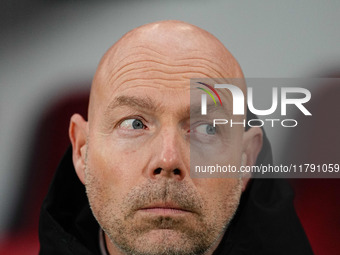 Brian Riemer of Denmark  looks on during the Nations League Round 6 match between Serbia qnd Denmark at Dubocica Stadium, Leskovac, Serbia o...