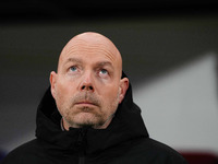 Brian Riemer of Denmark  looks on during the Nations League Round 6 match between Serbia qnd Denmark at Dubocica Stadium, Leskovac, Serbia o...