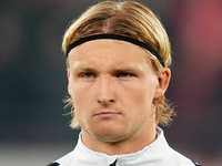 Kasper Dolberg of Denmark  looks on during the Nations League Round 6 match between Serbia qnd Denmark at Dubocica Stadium, Leskovac, Serbia...