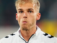 Gustav Isaksen of Denmark  looks on during the Nations League Round 6 match between Serbia qnd Denmark at Dubocica Stadium, Leskovac, Serbia...