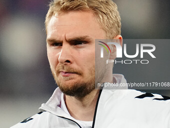 Victor Nelsson of Denmark  looks on during the Nations League Round 6 match between Serbia qnd Denmark at Dubocica Stadium, Leskovac, Serbia...