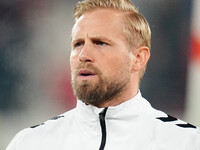 Kasper Schmeichel of Denmark  looks on during the Nations League Round 6 match between Serbia qnd Denmark at Dubocica Stadium, Leskovac, Ser...