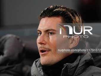 Jonas Wind of Denmark  looks on during the Nations League Round 6 match between Serbia qnd Denmark at Dubocica Stadium, Leskovac, Serbia on...