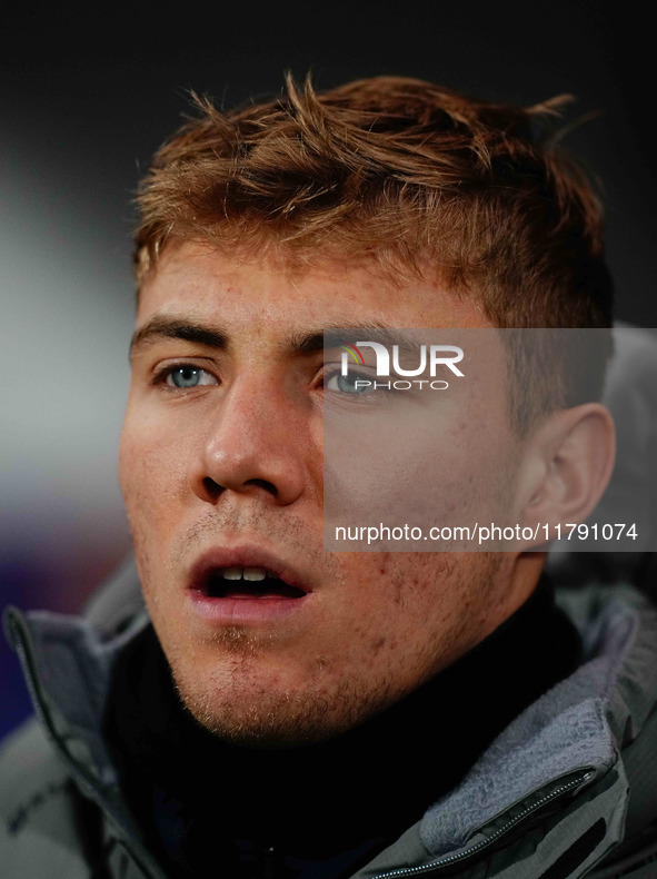 Rasmus Hoejlund of Denmark  looks on during the Nations League Round 6 match between Serbia qnd Denmark at Dubocica Stadium, Leskovac, Serbi...