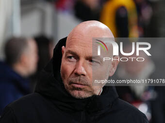 Brian Riemer of Denmark  looks on during the Nations League Round 6 match between Serbia qnd Denmark at Dubocica Stadium, Leskovac, Serbia o...