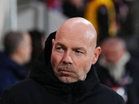 Brian Riemer of Denmark  looks on during the Nations League Round 6 match between Serbia qnd Denmark at Dubocica Stadium, Leskovac, Serbia o...