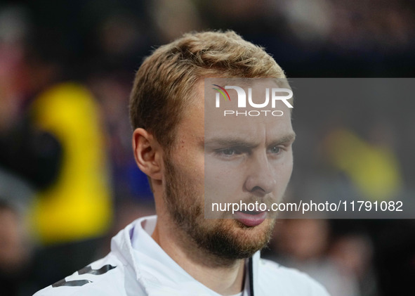 Victor Nelsson of Denmark  looks on during the Nations League Round 6 match between Serbia qnd Denmark at Dubocica Stadium, Leskovac, Serbia...