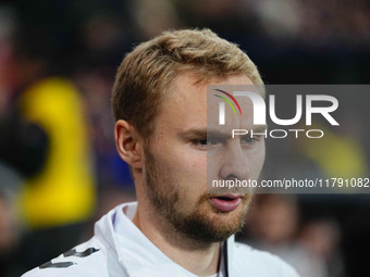 Victor Nelsson of Denmark  looks on during the Nations League Round 6 match between Serbia qnd Denmark at Dubocica Stadium, Leskovac, Serbia...