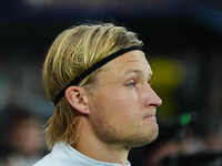 Kasper Dolberg of Denmark  looks on during the Nations League Round 6 match between Serbia qnd Denmark at Dubocica Stadium, Leskovac, Serbia...