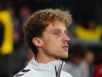 Mads Roerslev of Denmark  looks on during the Nations League Round 6 match between Serbia qnd Denmark at Dubocica Stadium, Leskovac, Serbia...