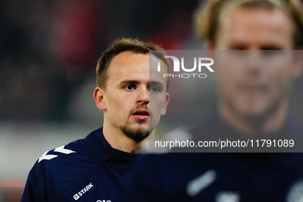 Mikkel Damsgaard of Denmark  looks on during the Nations League Round 6 match between Serbia qnd Denmark at Dubocica Stadium, Leskovac, Serb...