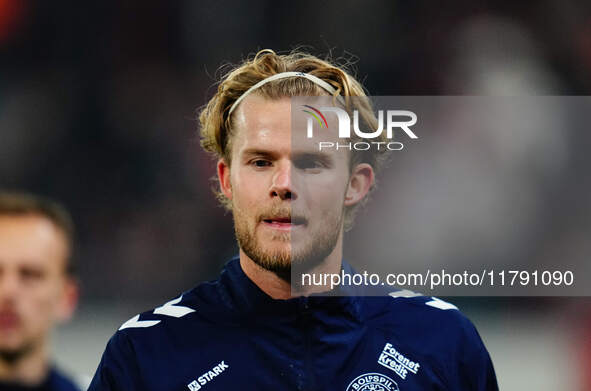 Morten Hjulmand of Denmark  looks on during the Nations League Round 6 match between Serbia qnd Denmark at Dubocica Stadium, Leskovac, Serbi...