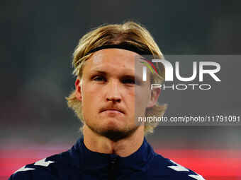 Kasper Dolberg of Denmark  looks on during the Nations League Round 6 match between Serbia qnd Denmark at Dubocica Stadium, Leskovac, Serbia...