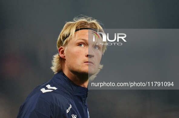 Kasper Dolberg of Denmark  looks on during the Nations League Round 6 match between Serbia qnd Denmark at Dubocica Stadium, Leskovac, Serbia...