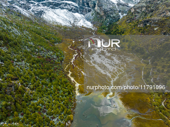 View of Yading National Nature Reserve in Ganzi City, Sichuan Province, on October 16, 2024. 