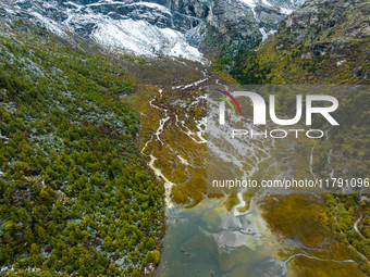 View of Yading National Nature Reserve in Ganzi City, Sichuan Province, on October 16, 2024. (