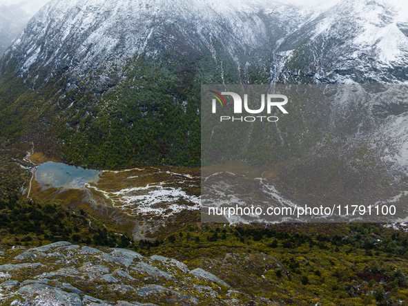 View of Yading National Nature Reserve in Ganzi City, Sichuan Province, on October 16, 2024. 