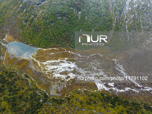 View of Yading National Nature Reserve in Ganzi City, Sichuan Province, on October 16, 2024. 